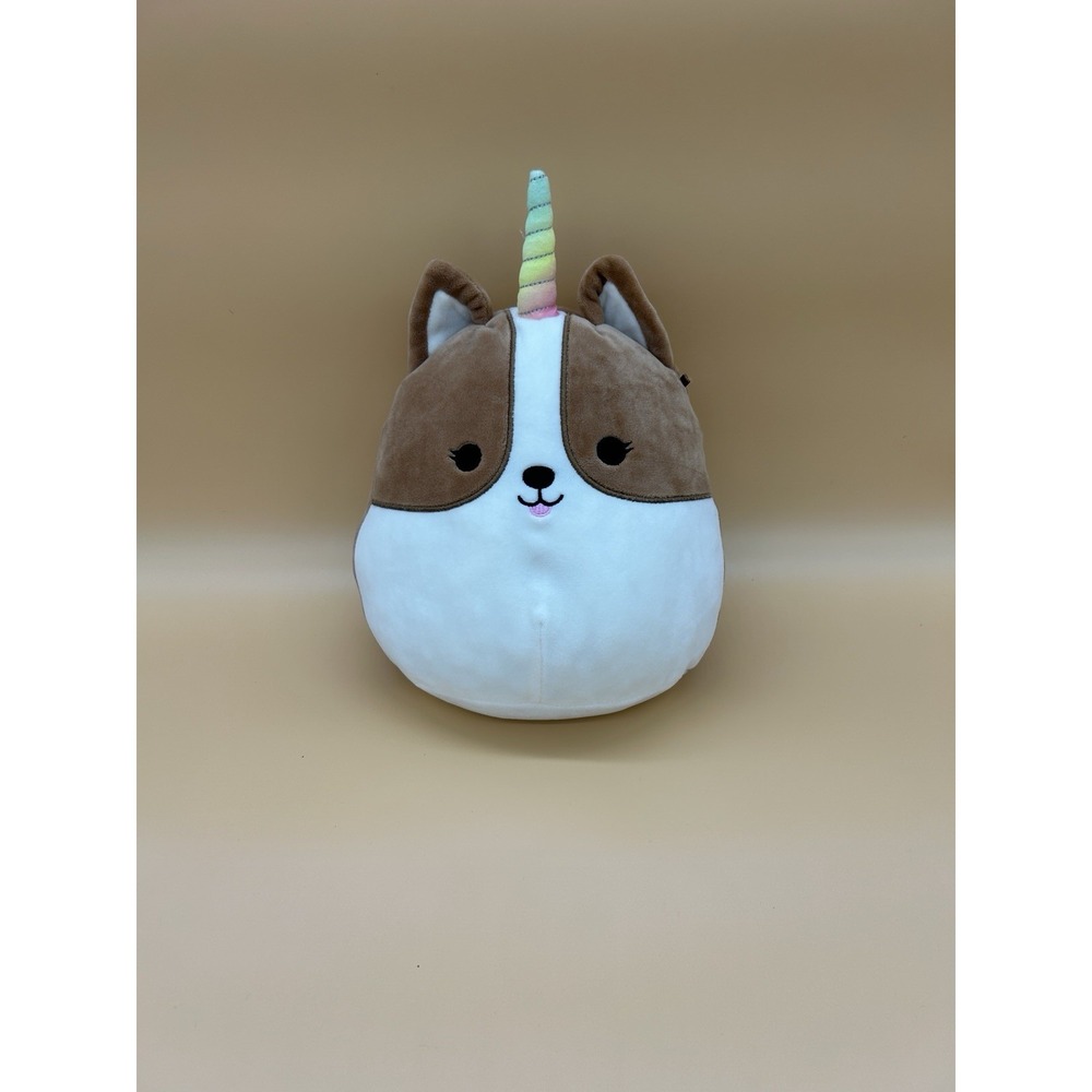 Squishmallows Corgicorn Plush Rainbow Horn Tail Corgi Unicorn 8"